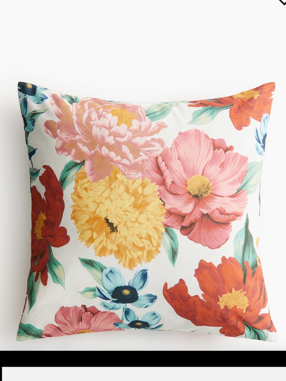 H&M Floral Decorative Pillow Covers (set of 2) in White, Pink, Yellow, Red, Blue